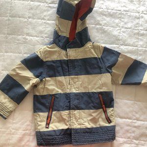 Toddler Hooded Rain Jacket Striped Size 18 M